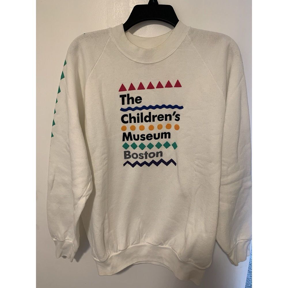 Fruit of the Loom White Children's Museum Boston Graphic Sweatshirt